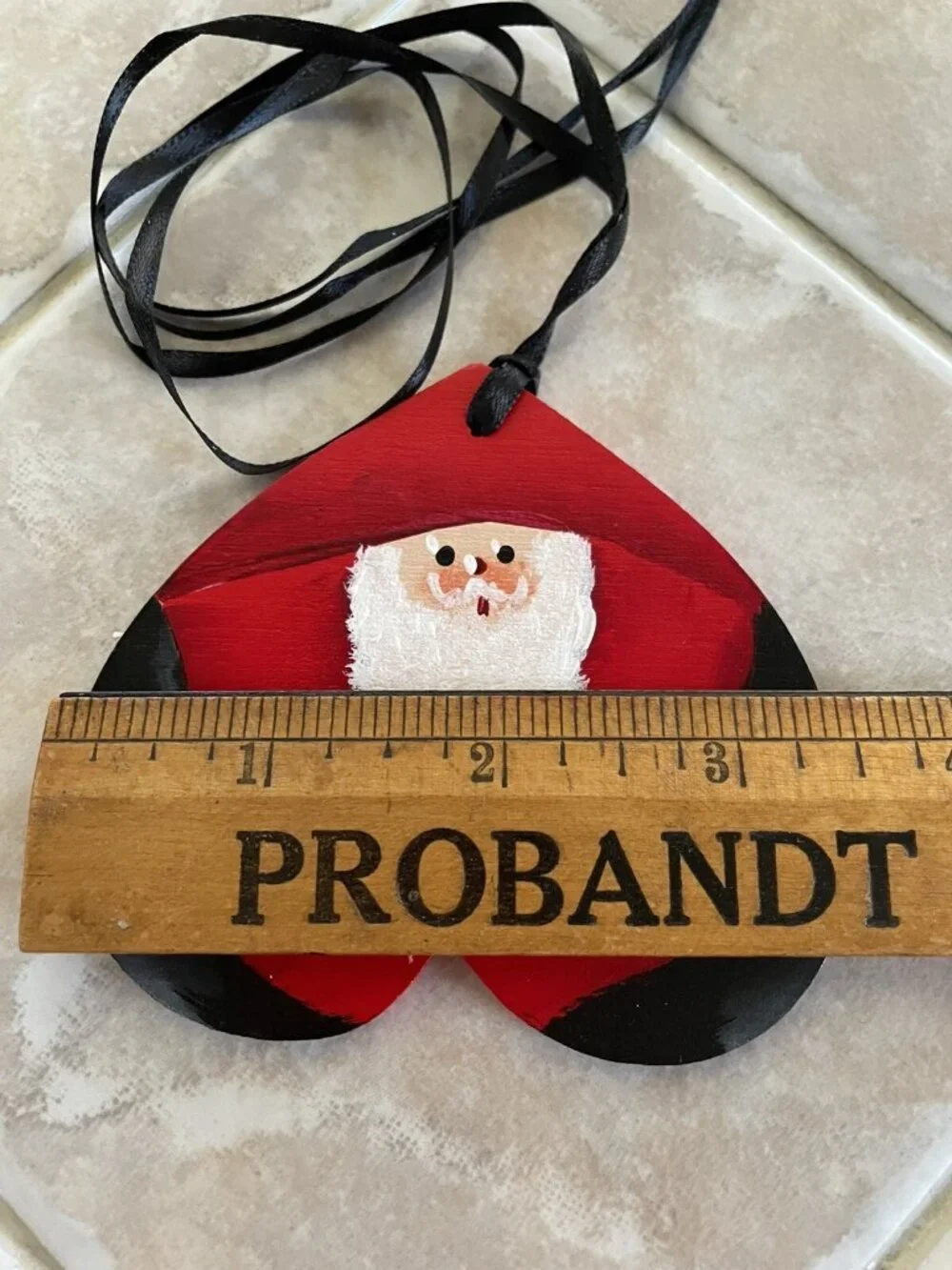 Santa-Hand Painted Wooden Santa Christmas Ornaments